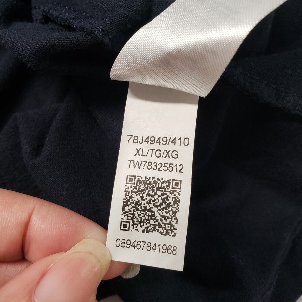 Tommy Hilfiger T-Shirt Mens XL Blue Logo Short Sleeve Crew Neck Graphic Tee Flag - Picture 10 of 16